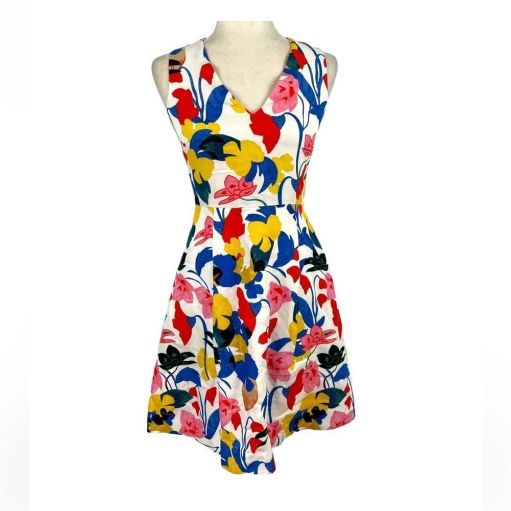 JCrew floral flared dress - Sz 2